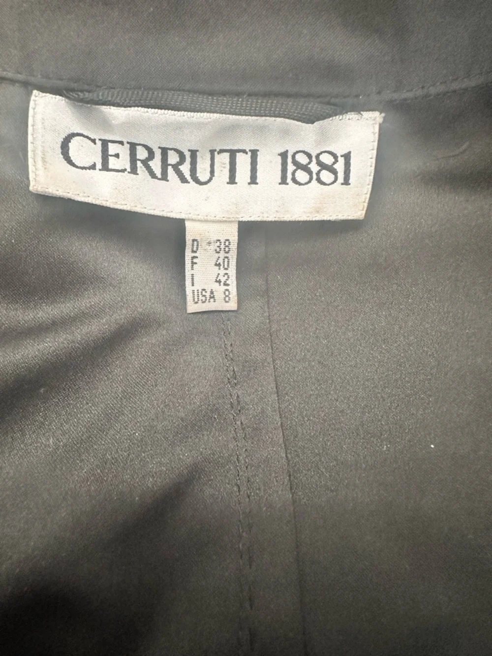 Vtg Cerruti 1881 Women’s Silk Blend Black Long Duster Open Front SZ 8 Designer